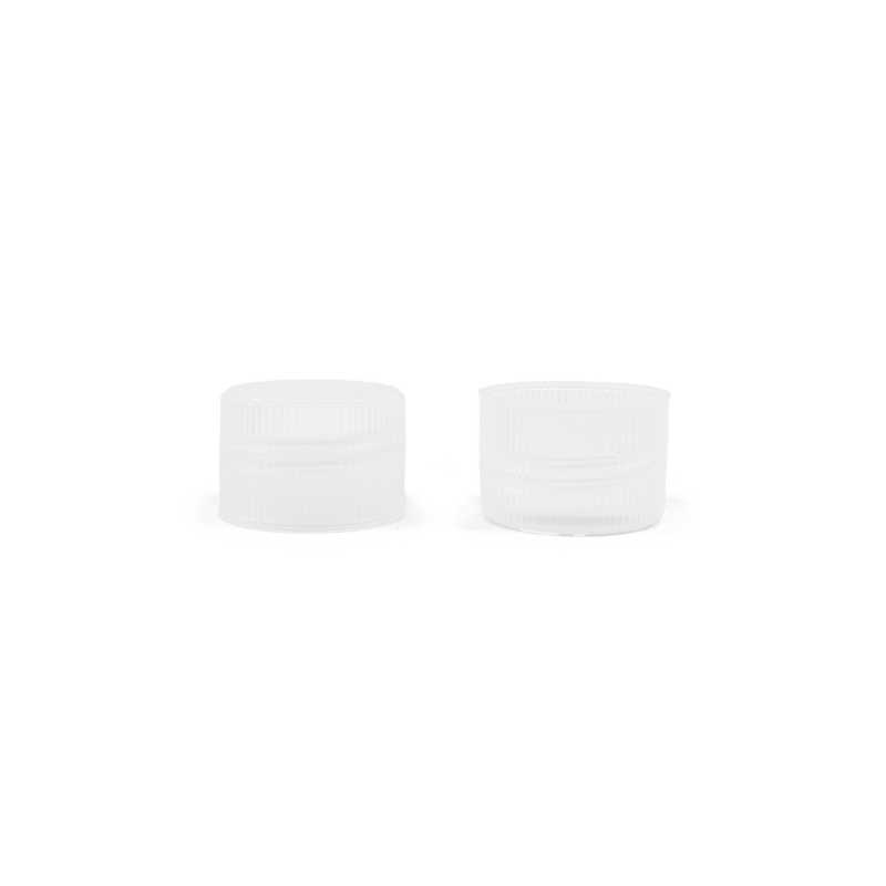 Clear Plastic Cap, Ribbed, 24/410