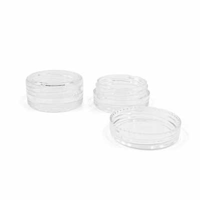 Plastic Jar, Round, Transparent, 3,9 x 5 cm, 20 ml