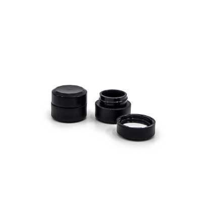 Plastic Cosmetic Jar Base, Matte Black, 1,5 ml