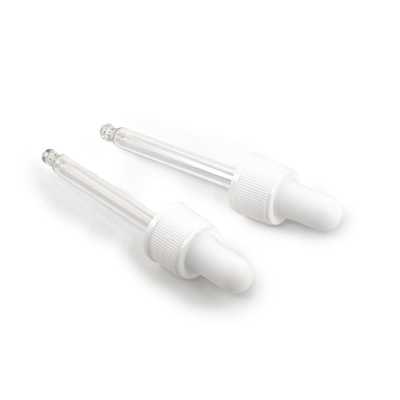 White Matte Glass Dropper, 56 mm