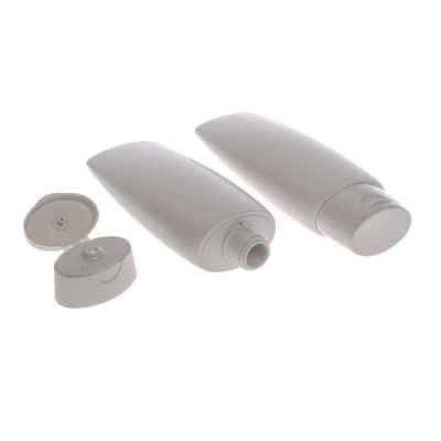 Grey Plastic Shampoo Bottle with Flip Top 200 ml