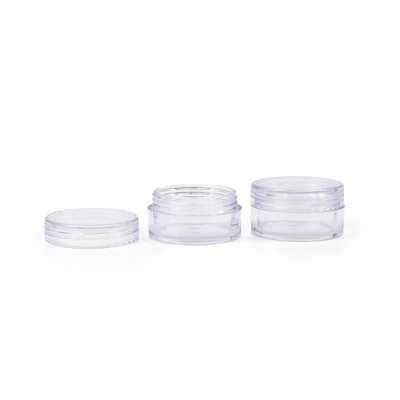 Clear Plastic Jar, Transparent Lid, 10 ml