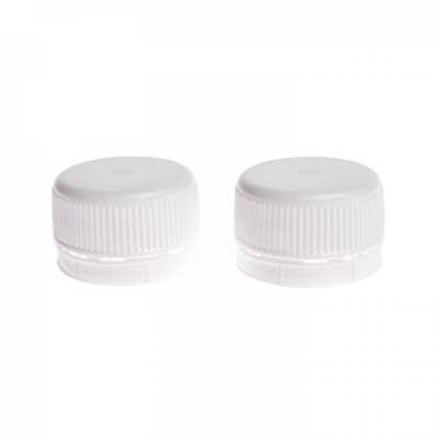 White Plastic Tamper Evident Cap, Ribbed, 28/400