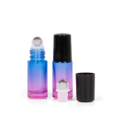 Glass Roll-On Bottle, Blue-Pink, 5 ml