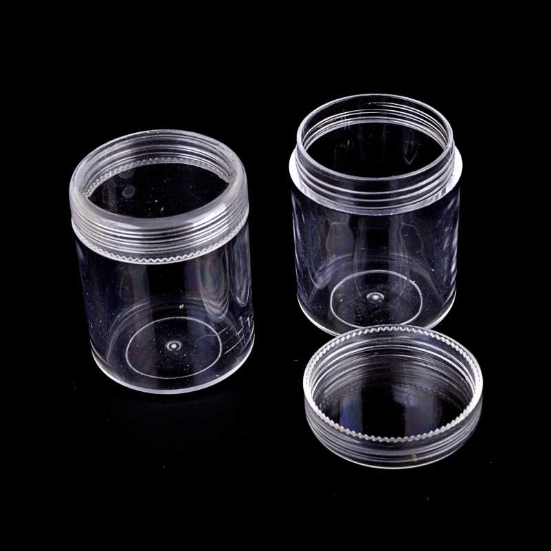 Plastic Jar, Round, Transparent, 3,9 x 3,3 cm, 15 ml