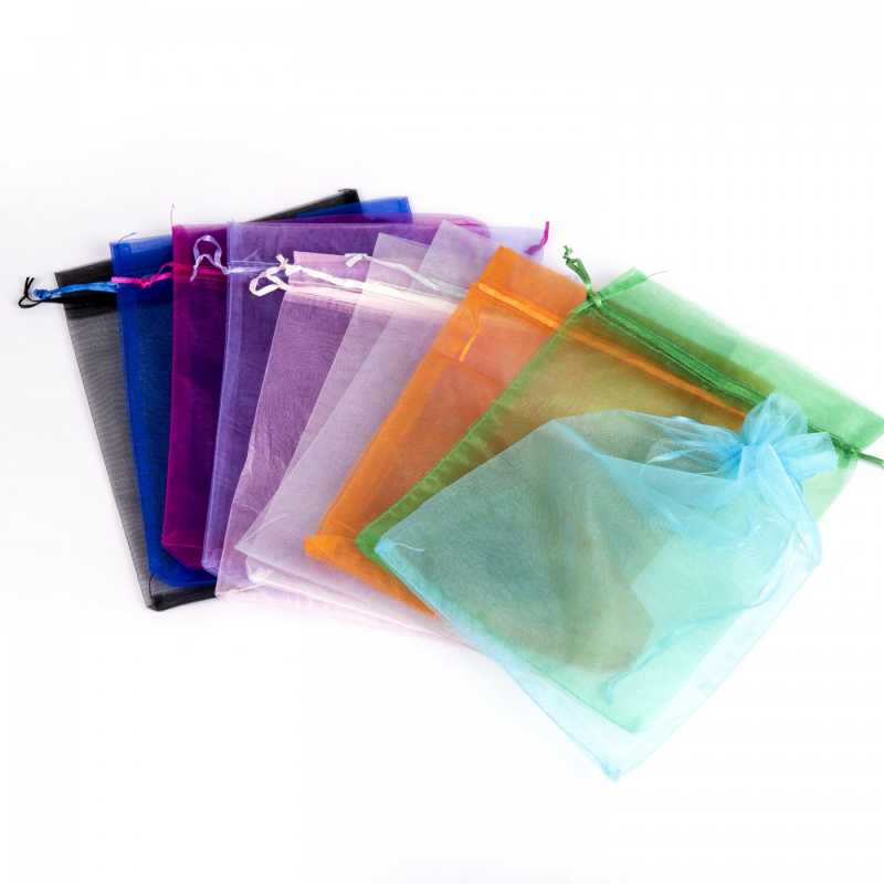 Organza Bag, 30 x 20cm, mixed color, 10 pcs