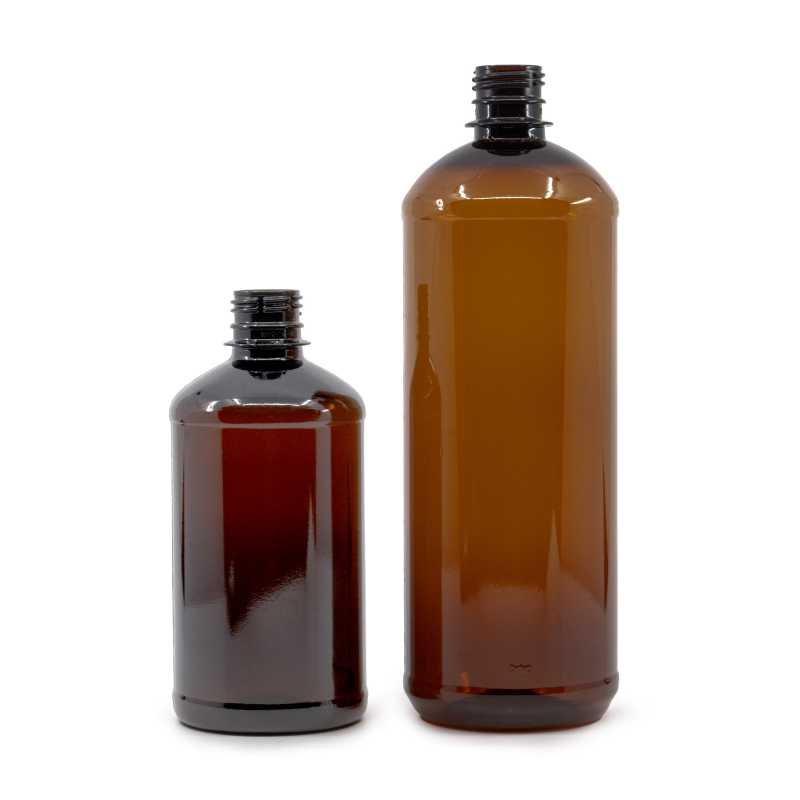 Brown Plastic Bottle, 500 ml