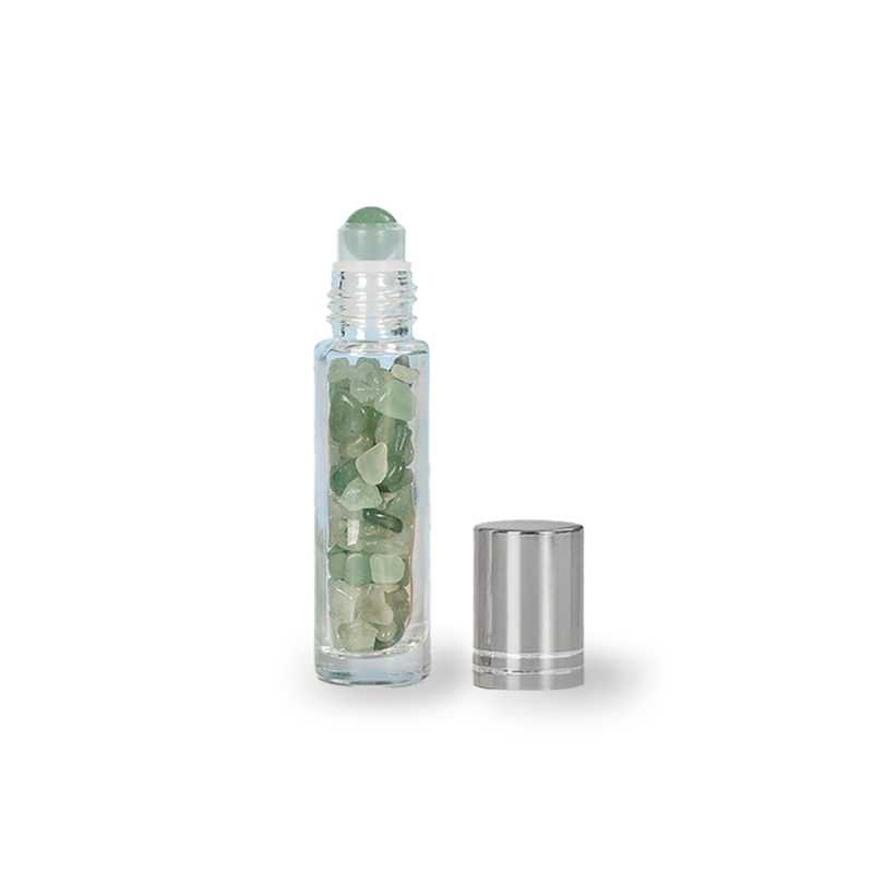 Glass Roll-on With Aventurine, Silver Cap, 10 ml