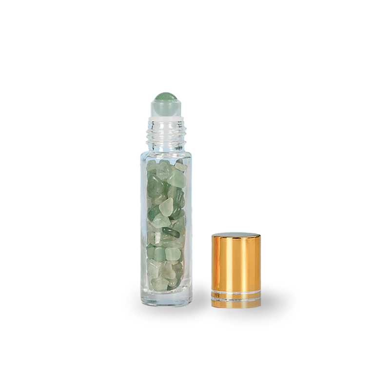 Glass Roll-on With Aventurine, Gold Cap, 10 ml