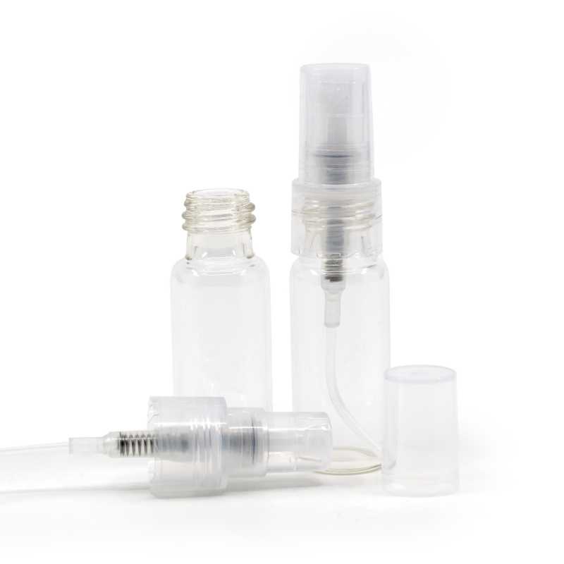 Clear Round Glass Bottle, Transparent Spray, 6 ml