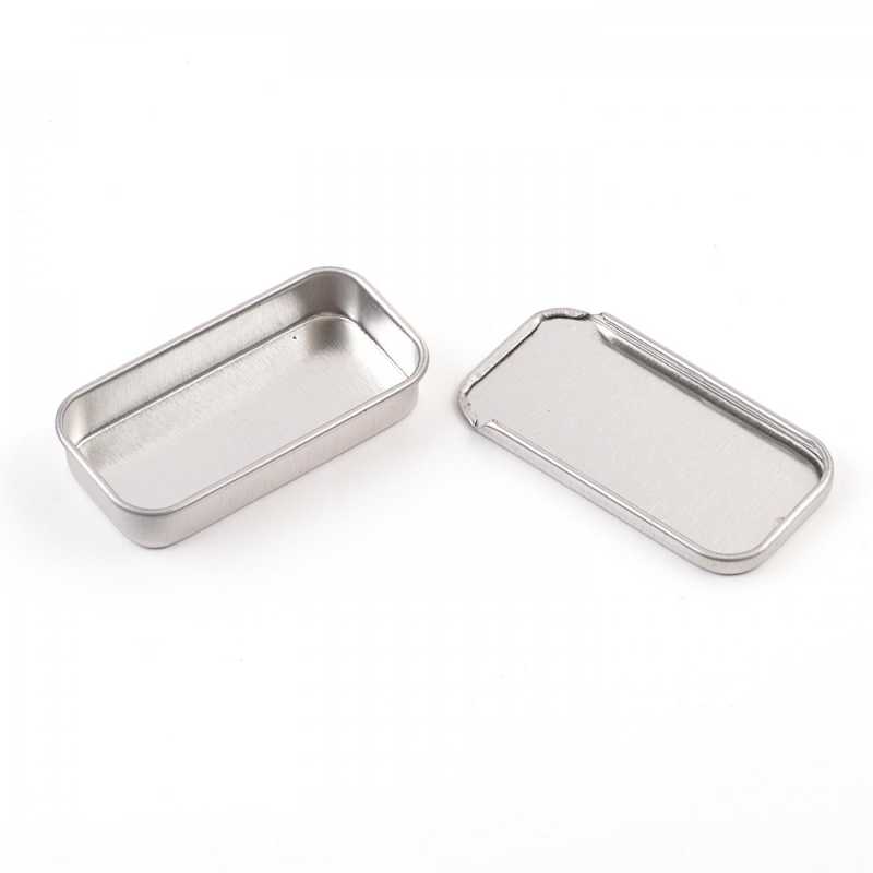 Silver Sliding Metal Tin, 10 ml