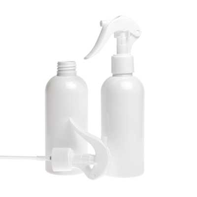 White Plastic Bottle, White Trigger Spray, 100 ml